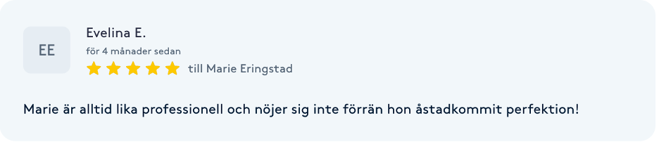 Recension för Marie Eringstad